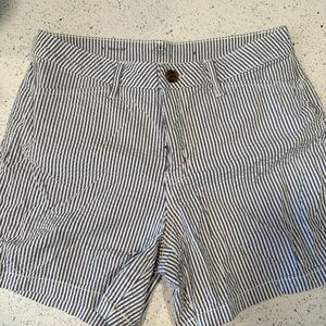 Striped Blue and White Women's Shorts